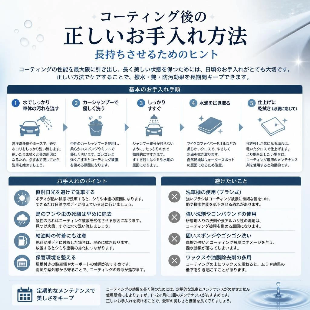 施工後のメンテナンスについて