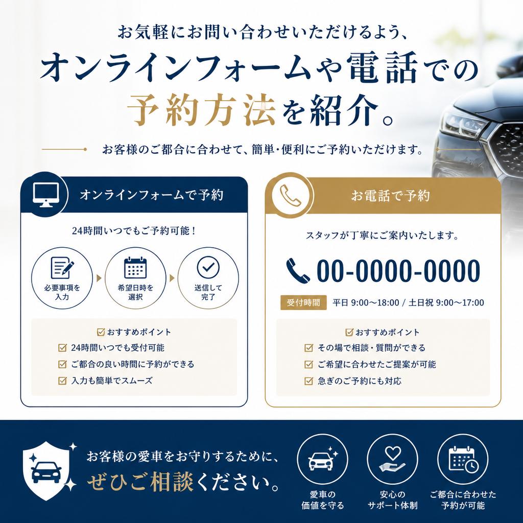 お問い合わせと施行予約